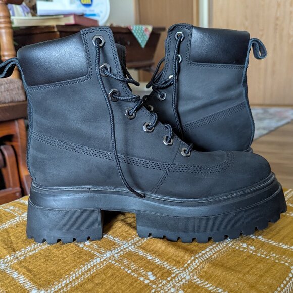 Black Timberland Platform Boots, size 7 - Picture 8 of 13